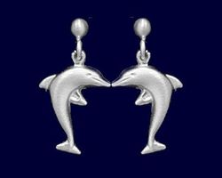 Taucher Schmuck: Ohrstecker Delfin 925er SILBER - NEU -