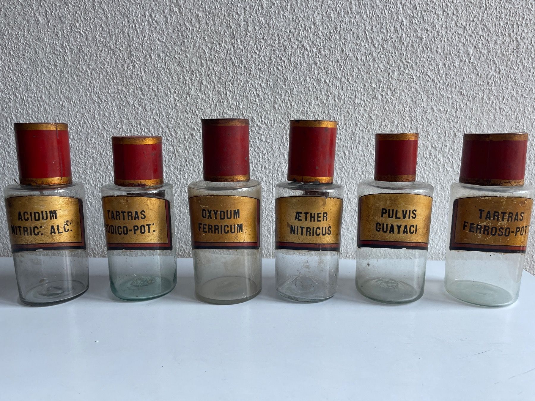 Accessori da laboratorio: 6 Apothekerflaschen Antik – Usato da Zürich venduto da d.reitzer