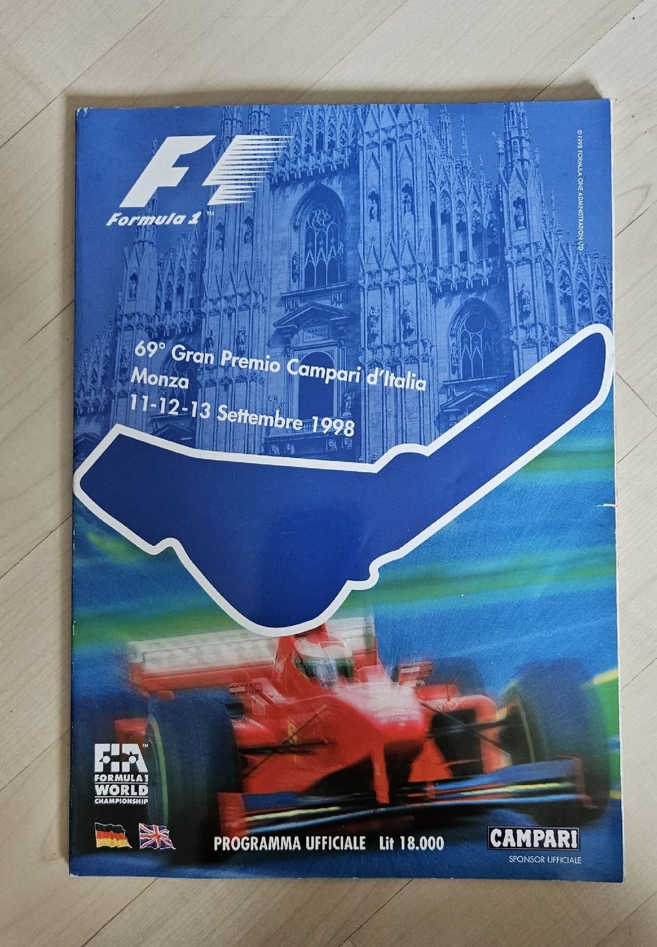 Documenti: Formel 1 Programmheft – Monza 1998 – Usato da Wangen SZ venduto da Auction-Sea