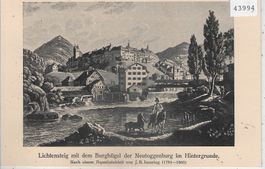 Lichtensteig mit dem Burghügel der Neutoggenburg im Hintergr