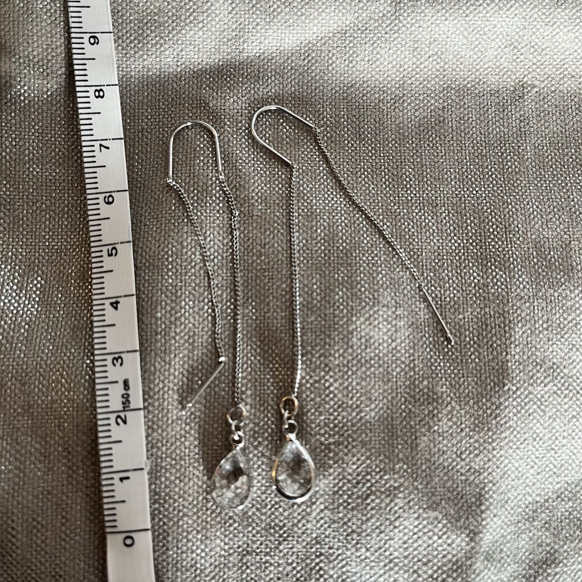 Orecchini pendenti & Orecchini a lobo: Boucles longues argent cabochon en verre transparent – Nuovo e nell'imballaggio originale da Genève venduto da ct_fqr8 1