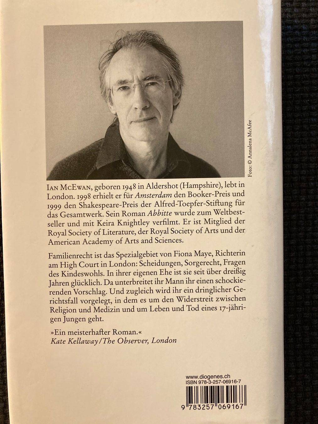Libri: Ian McEwan, Kindeswohl, Diogenes – Usato da Baden venduto da Yoyo1 1