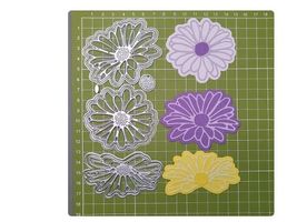 Neues  Stanzschablonen-Set grosse Blumen