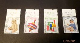 Pro Juventute, schöner Satz 1986 Eckstempel ET, und Tabs