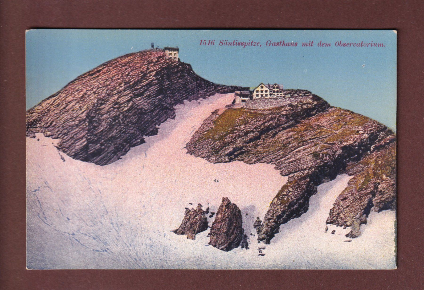 Ansichtskarten: SÄNTIS-SPITZE - Gasthaus - Observatorium – Gebraucht aus Pully von nicecards