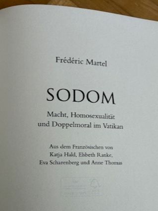 Libri: SODOM - Frédéric Martel – Usato da Zürich venduto da Baumgarten05 3