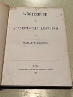 buch, wörterbuch zum altdeutschen lesebuchm basel 1861