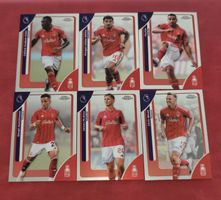 6x Topps EPL Chrome Nottingham Forest