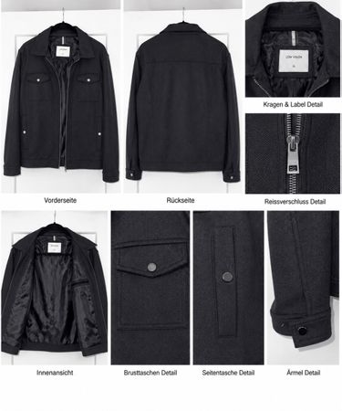 LOW VISION Herrenjacke schwarz Übergangsjacke
