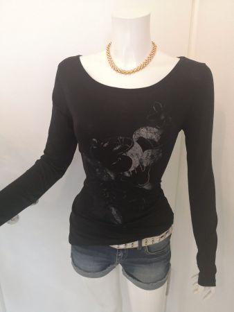 🤩MANGO DISNEY LANGARM T-SHIRT SCHWARZ & MINI-DRUCK & D&G P.