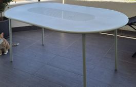 Gartentisch oval mintgrün