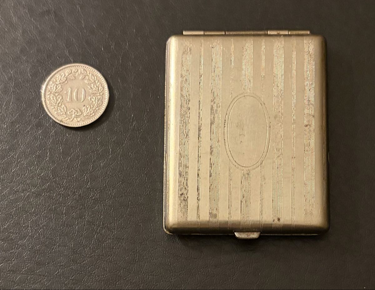Accendini: Vintage Streichholz-Etui versilbert ca. 1920 – Usato da Binningen venduto da Cchatz