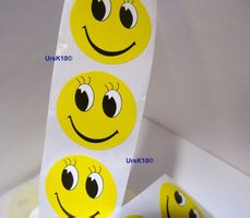 70 Stück Smiley Emoji Sticker 25mm