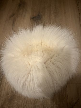 FELLMUTZE FUR HAT ORIGINAL Mutze Cream White Faux Fur Hat