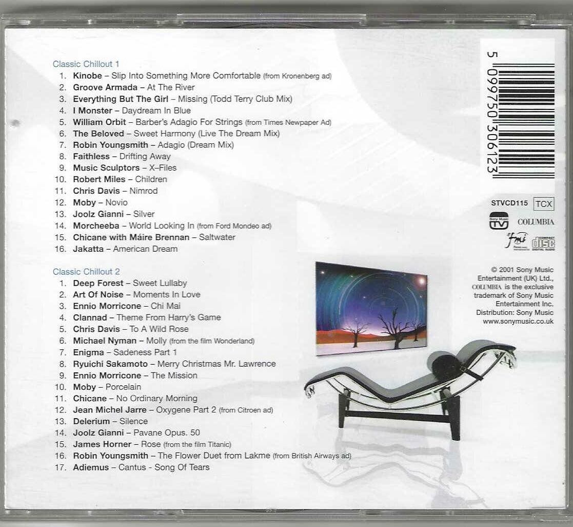 CD: Various - The Classic Chillout Album - 2 X CD – Usato da Genève venduto da CDLPBookS 1