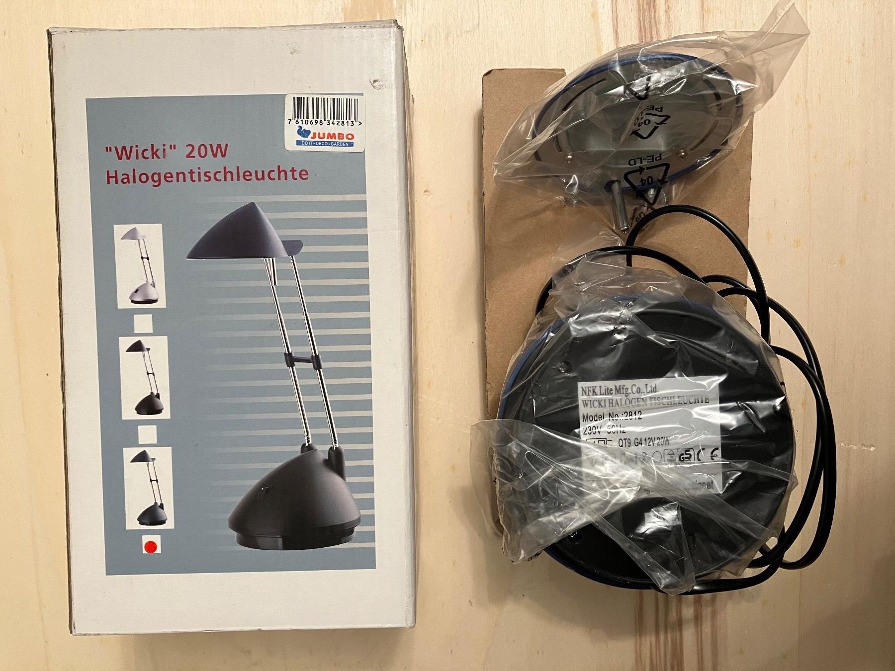 Lampade: Halogentischleuchte "Wicki" 20W – Nuovo e nell'imballaggio originale da Aarau venduto da uni_cb66