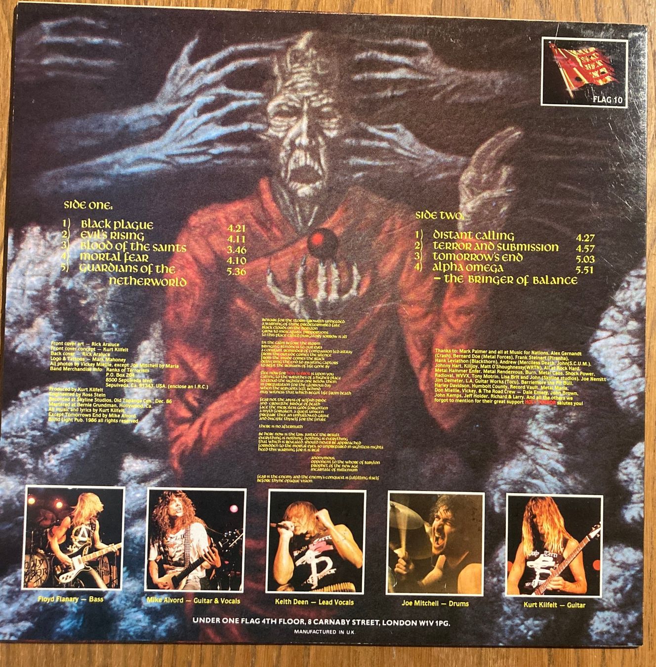Dischi in vinile: HOLY TERROR "Terror And Submission" 1987 Erstpressung!! – Usato da Attiswil venduto da Jay70 1