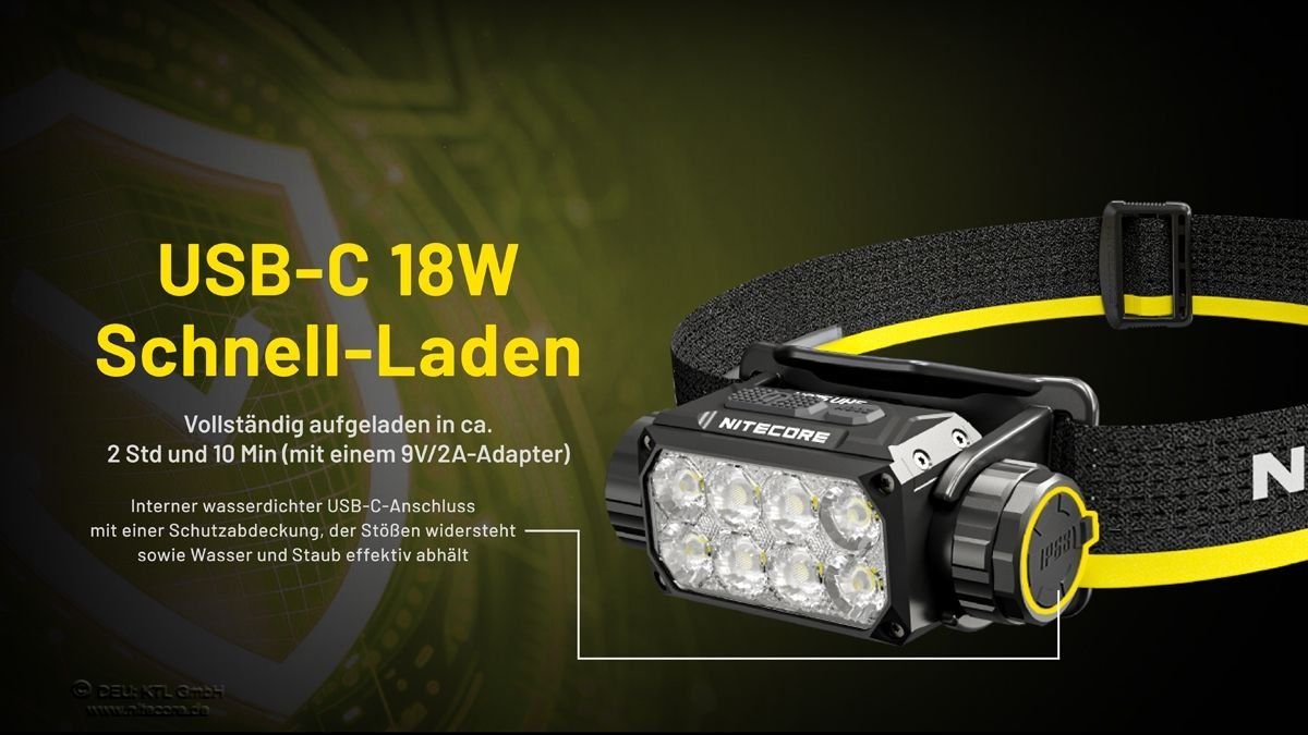NiteCore Lampade: NiteCore HC75 UHE - 3000 Lumen, E-Focus Arbeits-Stirnlampe – Nuovo e nell'imballaggio originale da Grüningen venduto da Prolumin 8