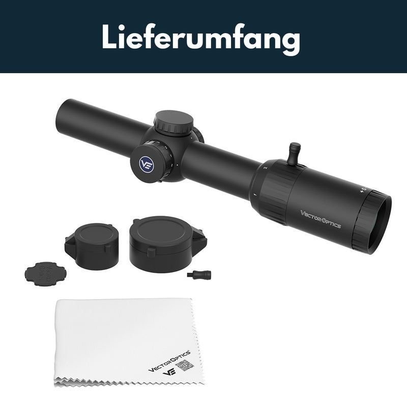 Schweizer Armee Stichwaffen: Zielfernrohr Vector Optics Constantine 1-8x24 FFP RAR – Neu und originalverpackt aus Emmen von Pat-LU 7