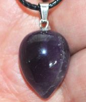 Halskette A-1045 – Kreiskegel – Amethyst – 22x15mm