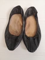 🤩MANGO LEDER BALLERINA-SCHUHE, GEBRAUCHT, DURCHGELAUFEN