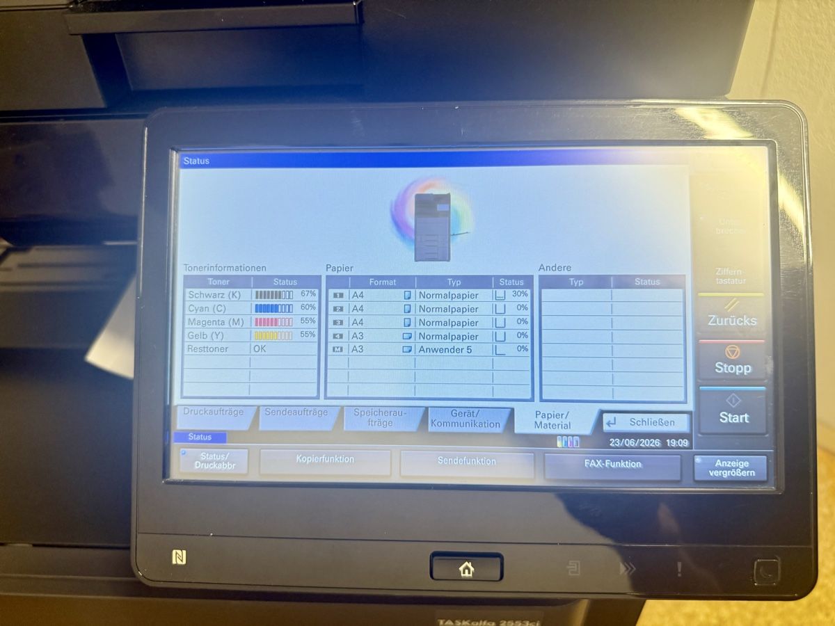 Kyocera Stampanti: Kyocera TASKalfa 2553ci Multifunktion Color A3/A4 – Usato da Lausen venduto da Albprint 2