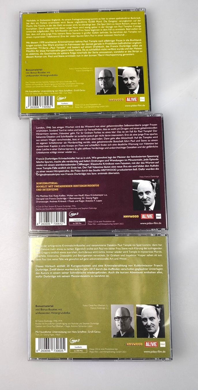 Hörbücher: Francis Durbridge: Paul Temple CD-Hörbücher – Gebraucht aus Rüti ZH von Restwert_Rueti_ZH 3