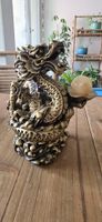 Feng Shui Drache Figur in Bronze-Optik mit Kugel – 1048g