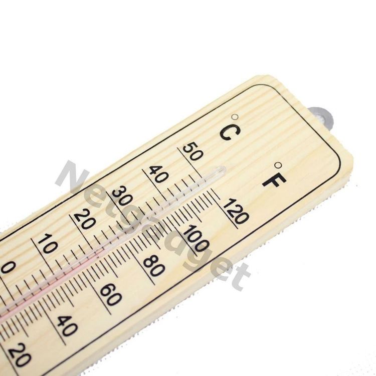 Thermometer aus Holz für Innen - Aussen