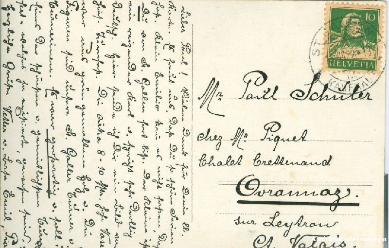 Cartoline postali: St. Gallen - Eidg. Turnfest + 1922 – Usato da Emmenbrücke venduto da teestube 1