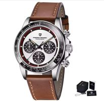 Montre homme Pagani Design, Chrono, Cuir marron
