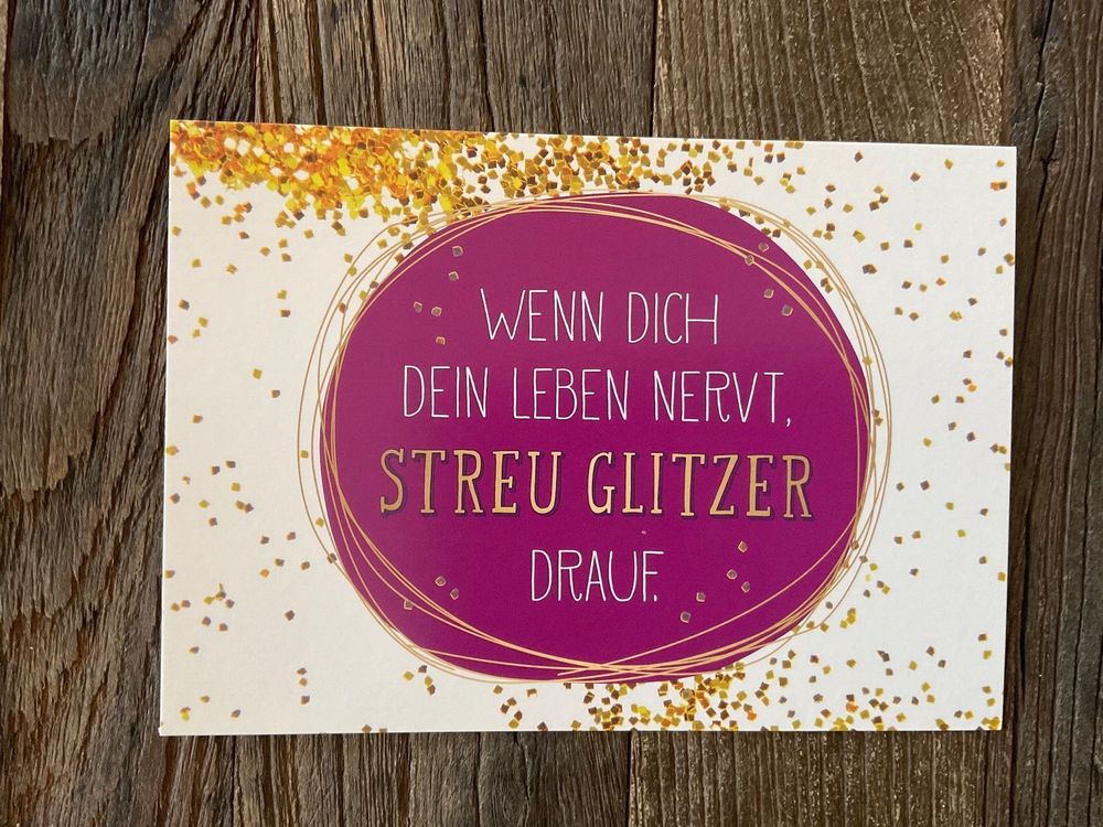 Postkarte von WortSchätzchen „Wenn dich dein Leben nervt…“ Kaufen auf