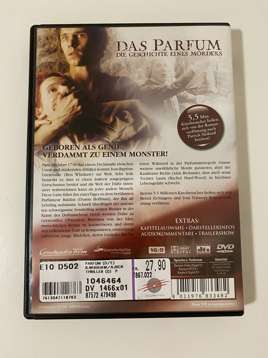Tutti i DVDs: DVD Das Parfum - Die Geschichte eines Mörders – Usato da Oensingen venduto da mig_99db 2