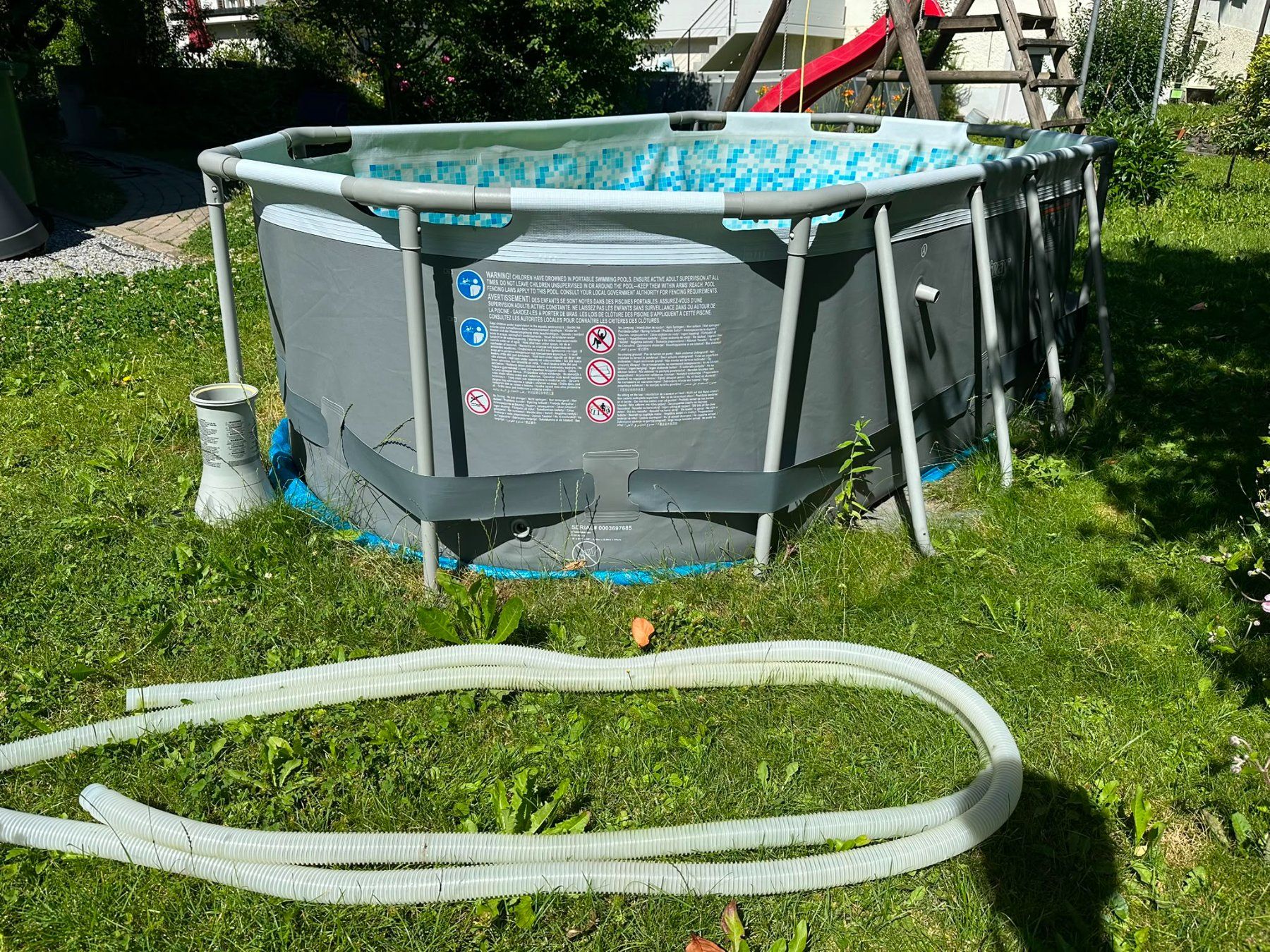 Bestway Schwimmbad: Frame Pool Set mit Filterpumpe 305 x 200 x 84 cm, – Gebraucht aus Mollis von Kekie 1