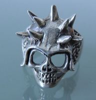 Silber 925 Fingerring Gr. 62 Totenkopf Skull