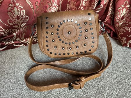 Schulter Tasche braun, silber, wie neu, boho, western