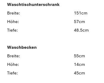 Mobili per bagno: 078 Badmöbel, weiss, Holzabdeckung, 151cm – Nuovo (secondo la descrizione) da Derendingen venduto da Meisterstuecke 8
