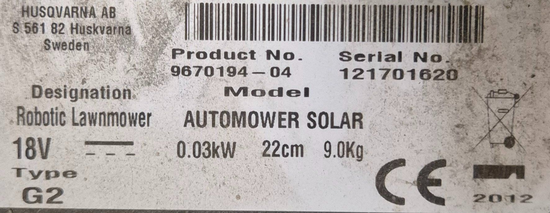 Husqvarna Tagliaerba: Husqvarna automower Solar – Usato da Grenchen venduto da Asus_ 4