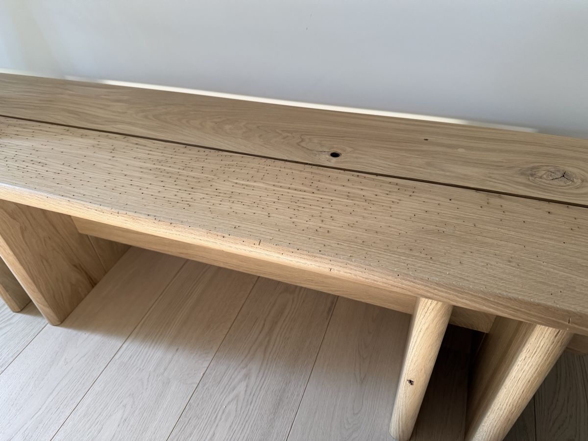 Panchine: Solid oak wood bench - Japandi style – Nuovo e nell'imballaggio originale da Corsier GE venduto da Karol_save_planet 2