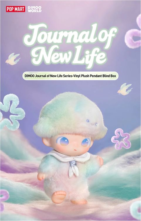 POP MART DIMOO Journal of New Life Series Plush STRANGENESS (Neu und ...