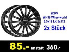 🔴  2x Stück Wheelworld 2DRV WH39  8,5x19 LK 5x112 /381B
