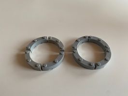 LEGO - 8 - GRAUE - BOGENSTEINE - KREISSTEINE