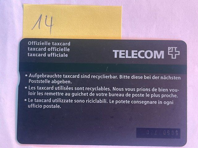Cartes de téléphone: Taxcard 10 CHF, PTT – D'occasion à Niederwil AG par morostahu 1