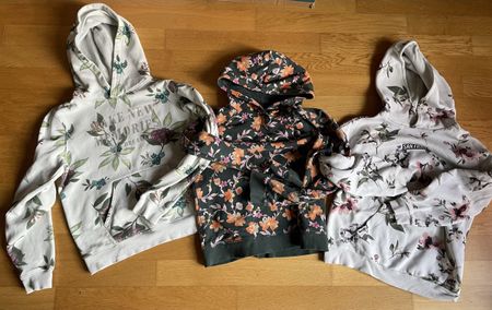 3 Hoodies geblümt H&M & Name It Grösse 152