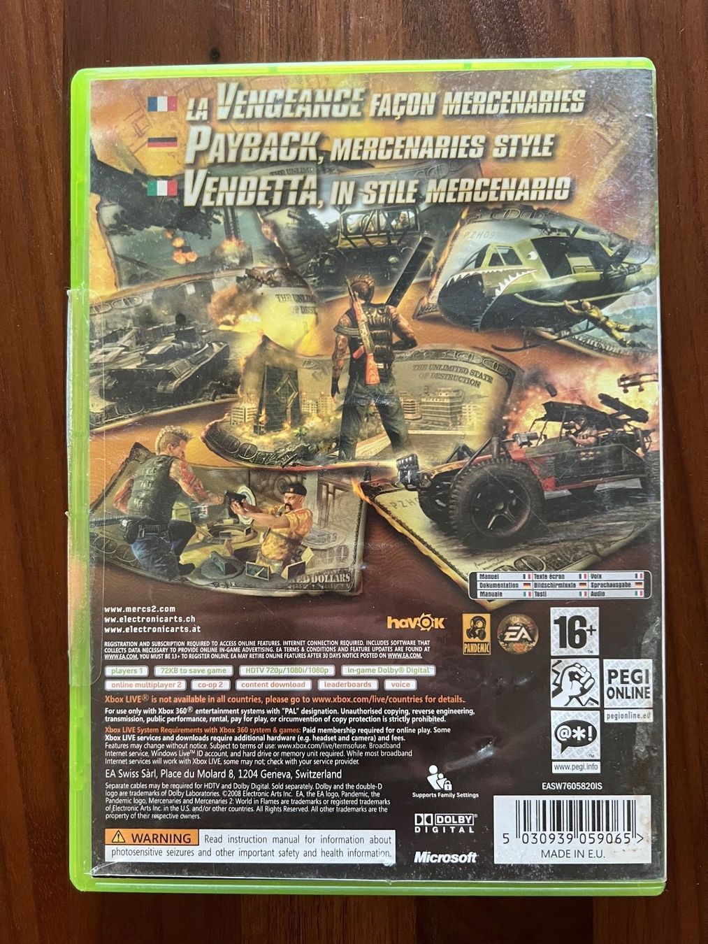 Giochi: Mercenaries 2: World in Flames Xbox 360 – Usato da Dübendorf venduto da CellarSeller 1
