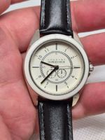 Vintage Georges Rech Uhr, schwarzes Lederarmband!