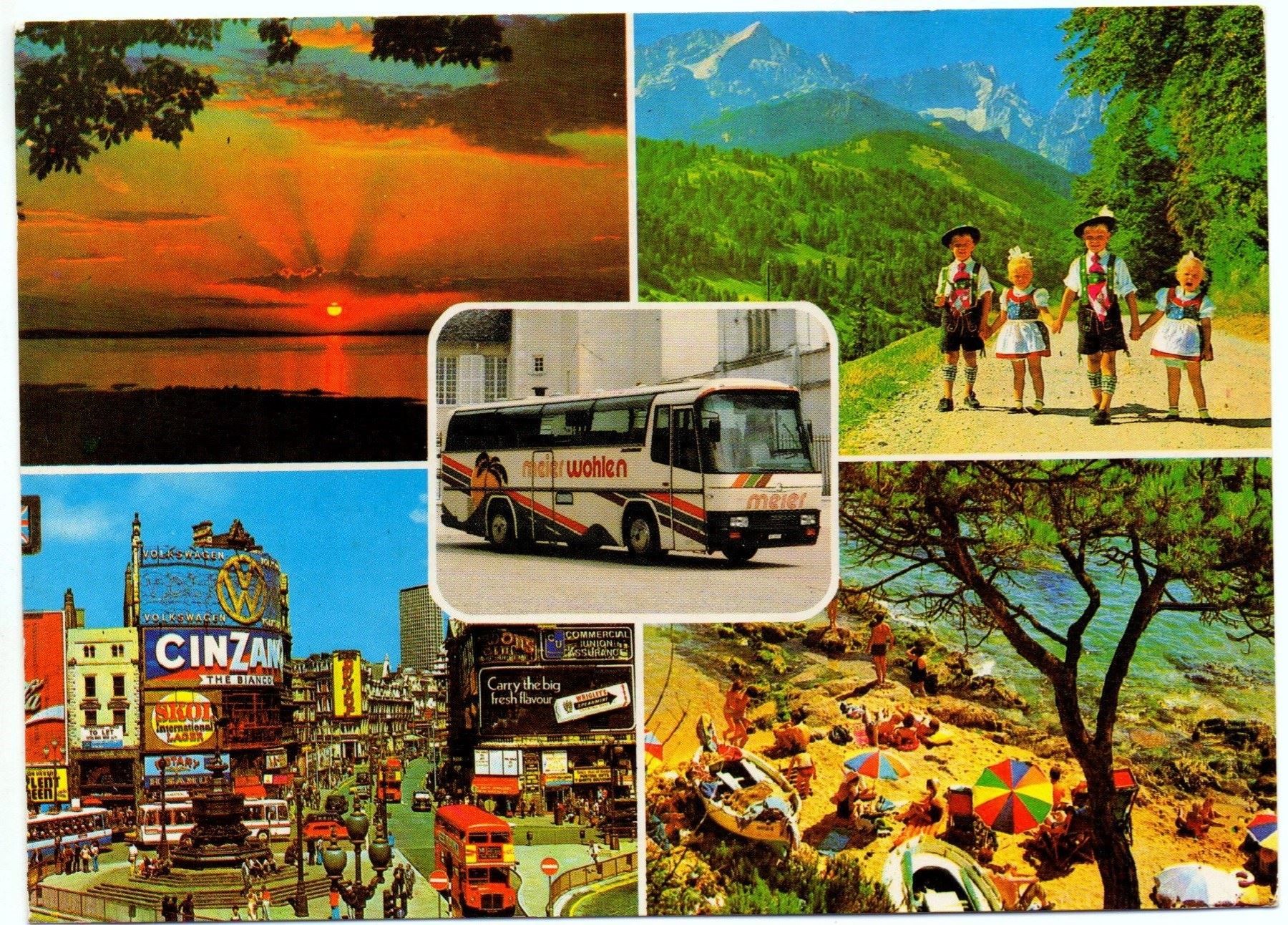 Cartoline postali: WOHLEN Auto-Bus, Car-Reisen Meier – Usato da Jona venduto da philajona
