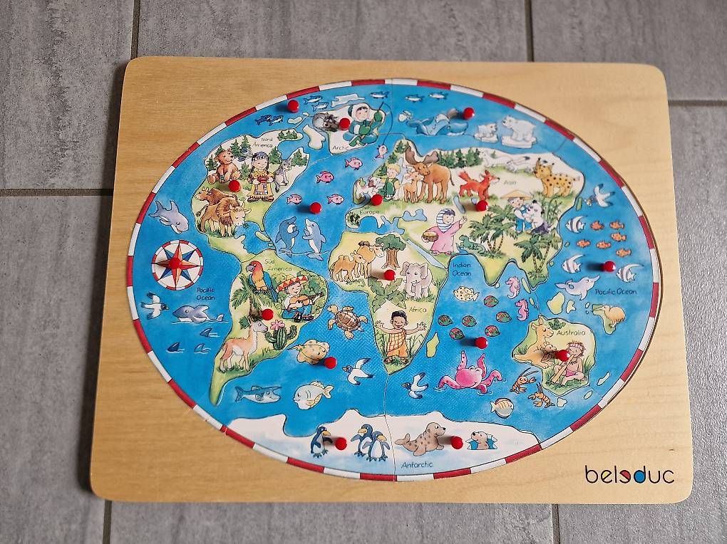 Puzzle: Holzpuzzle Weltkarte – Usato da Würenlingen venduto da Nicole3671