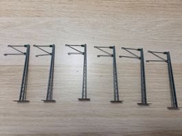 Sommerfeldt 6 x Mast für Fahrleitung H0
