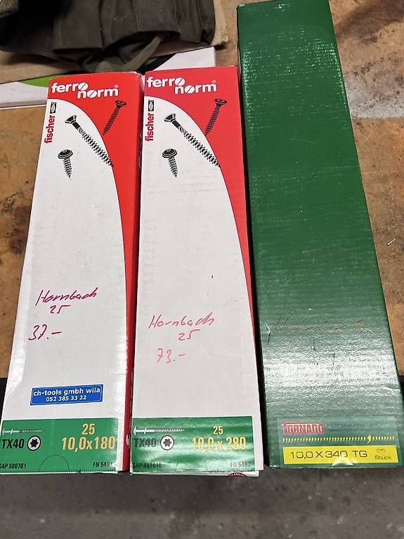 Alle Werkzeuge: 75 Holzschrauben Tellerkopf – Neu und originalverpackt aus Schinznach-Bad von w.tischler 1